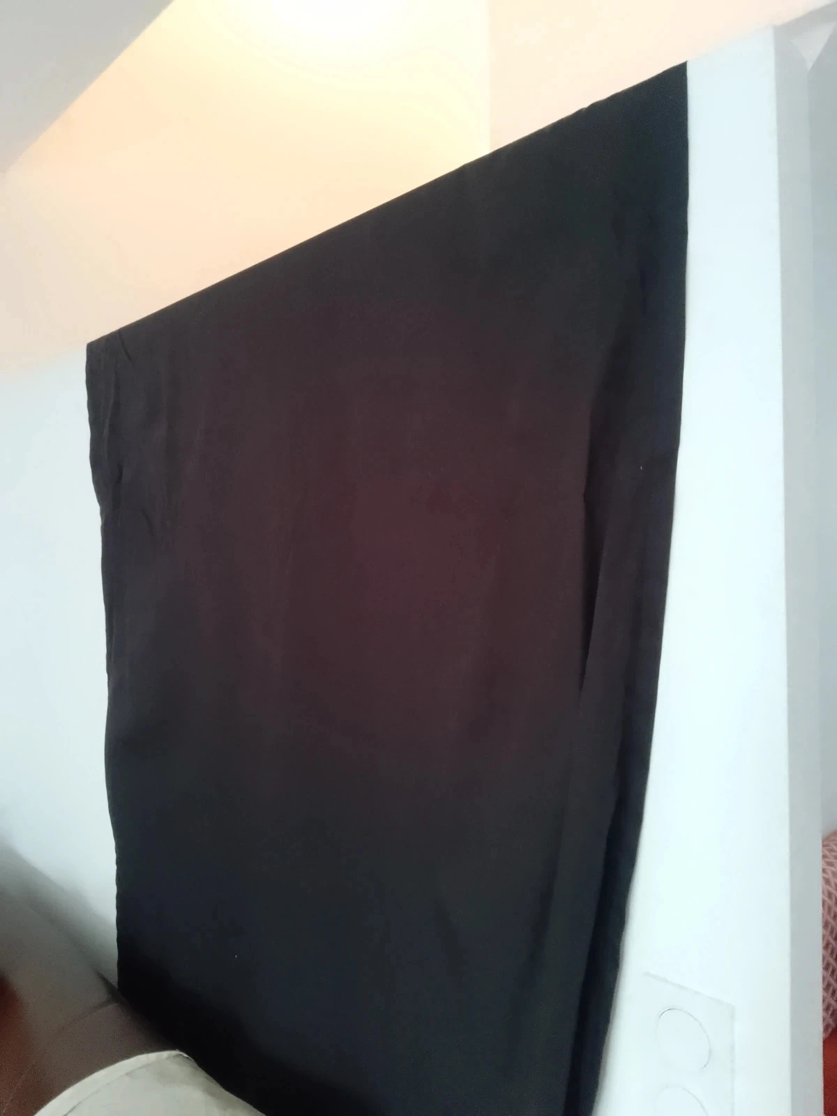 Zwarte katoenen gordijn – photo 3